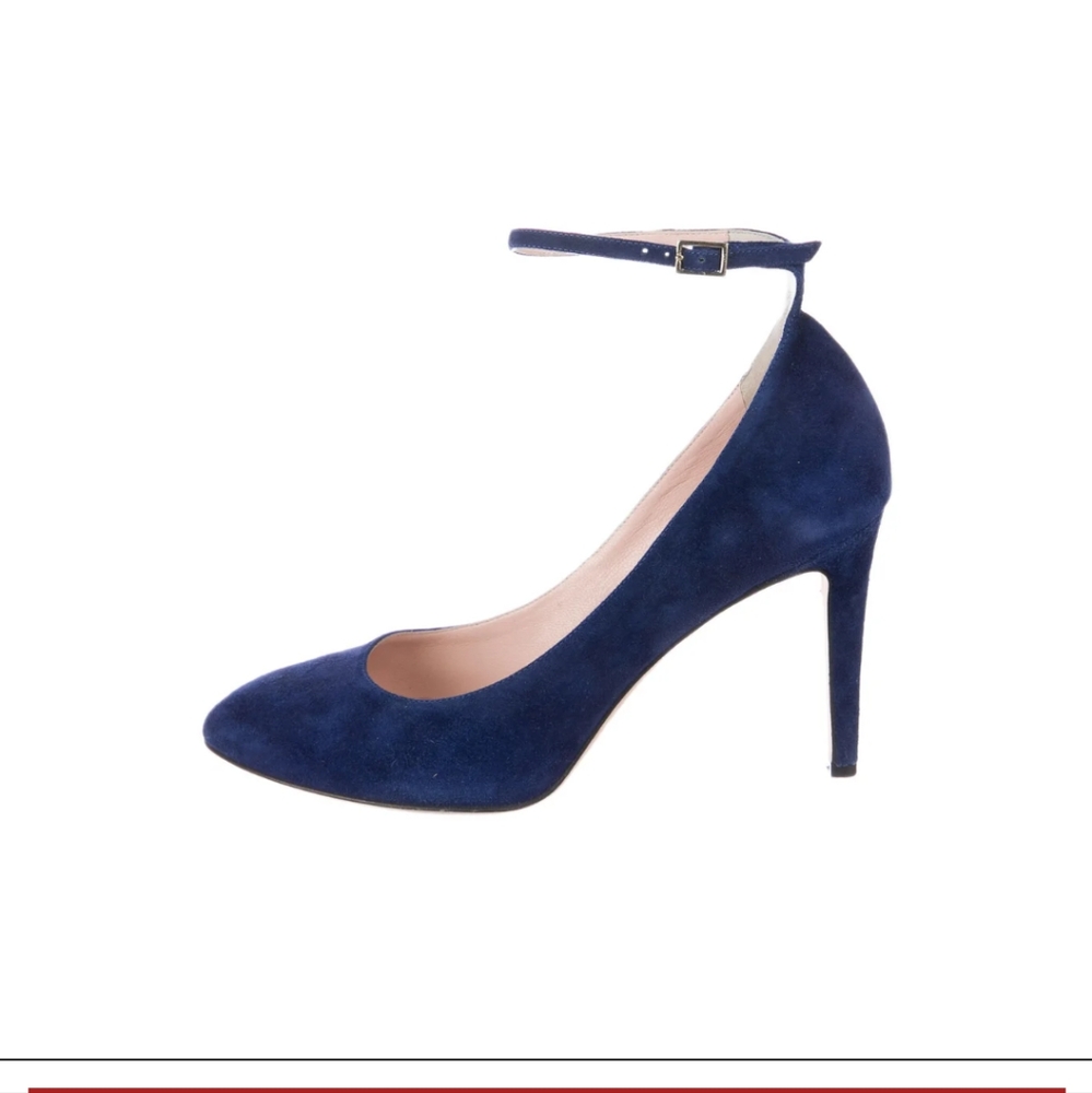 Kate Spade suede navy blue heels 8.5